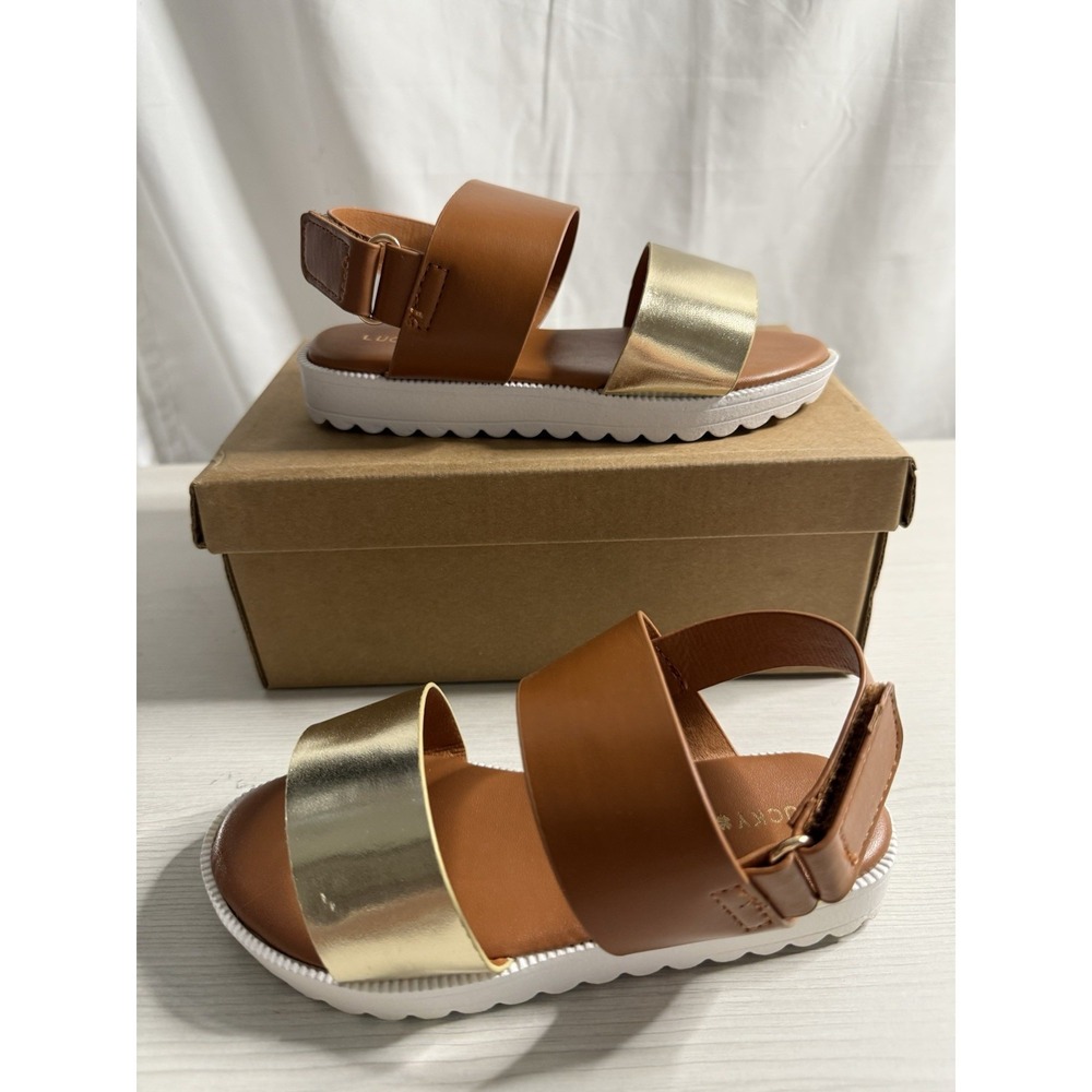 Lucky Brand Toddler Sandals Size 11M Metallic Brown New - Picture 4 of 13